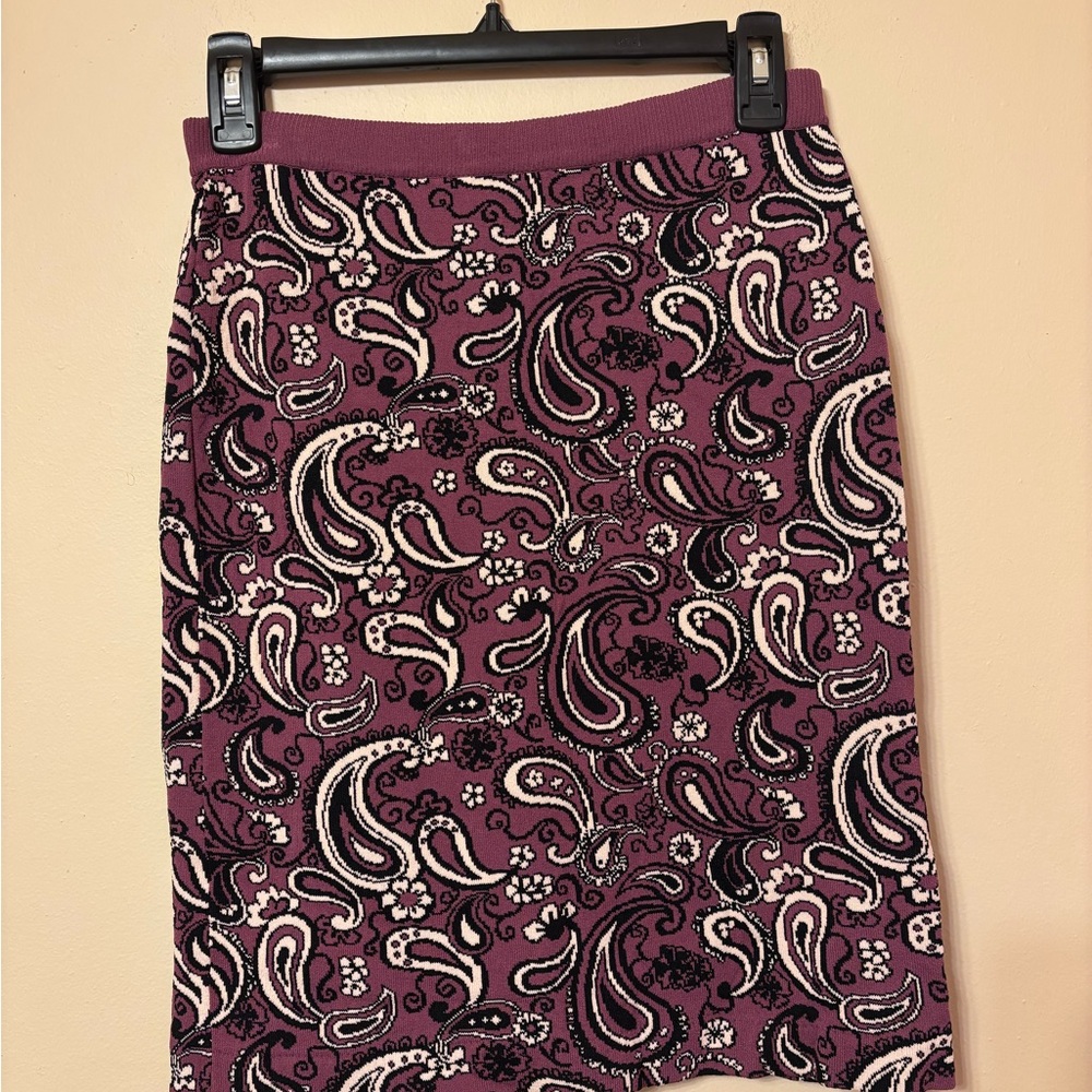 Grace Dane Lewis Petite Paisley Skirt in Purple